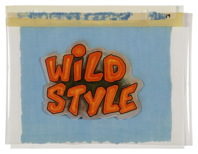 IMAGE: Wild Style animation cel on blue paper