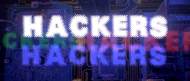 IMAGE: Still – Hackers title colour split