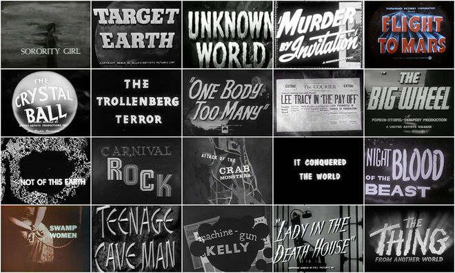 IMAGE: Bottom – Have you read part one? B-movie title design of the 1940s and 1950s They Came From Within