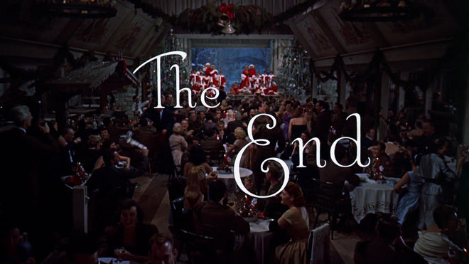 IMAGE: White Christmas "The End" card