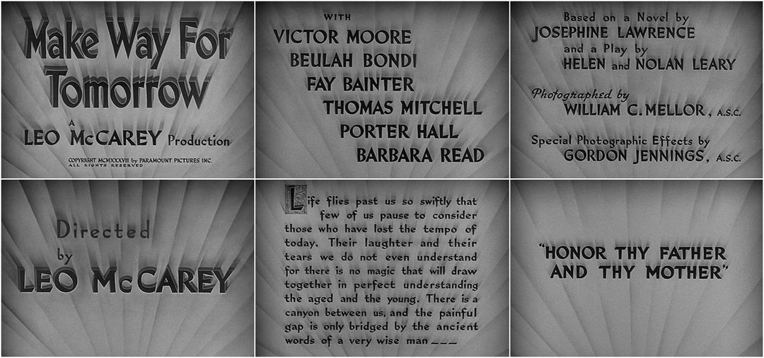 Make Way for Tomorrow