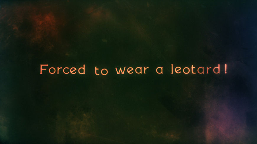 IMAGE: Forced to Wear a Leotard Intertitle