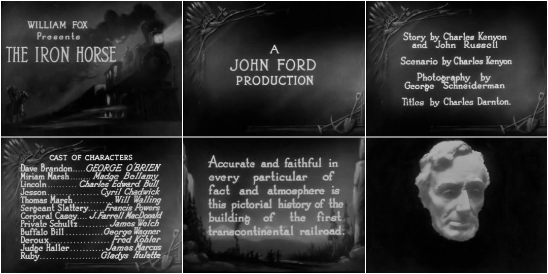 The Iron Horse (1924) — Art of the Title