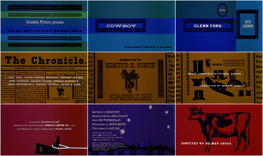 Cowboy (1958) — Art of the Title